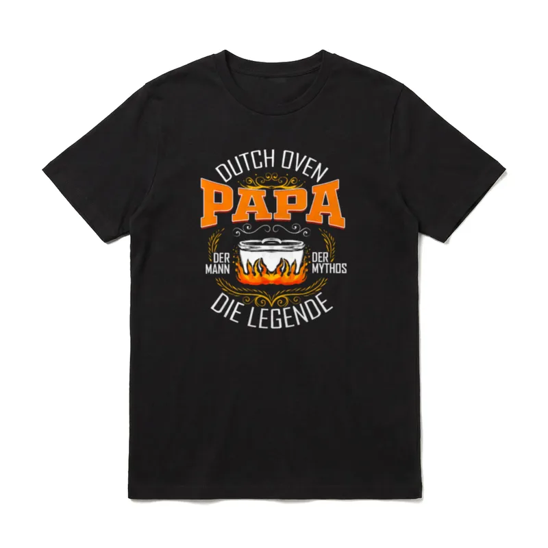 Dutch Oven Papa Mann T-Shirt – Klassisches T-Shirt in Schwarz