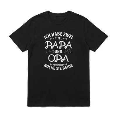 Ich habe zwei Titel T-Shirt – Klassisches T-Shirt in Schwarz