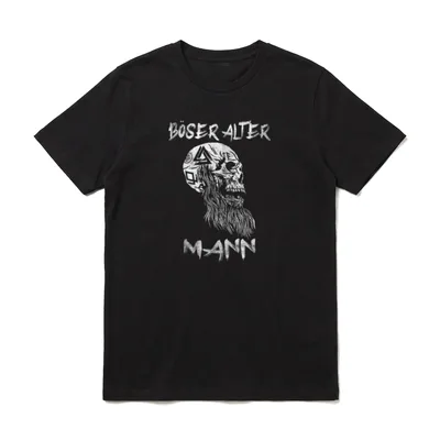 Böser Alter Mann Wikinger T-Shirt – Klassisches T-Shirt in Schwarz
