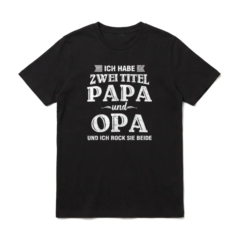 Ich habe zwei Titel T-Shirt – Klassisches T-Shirt in Schwarz