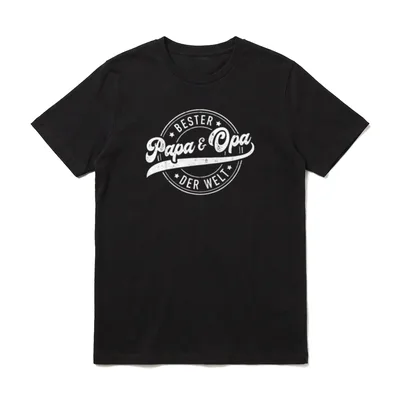 Bester Papa und Opa T-Shirt – Klassisches T-Shirt in Schwarz