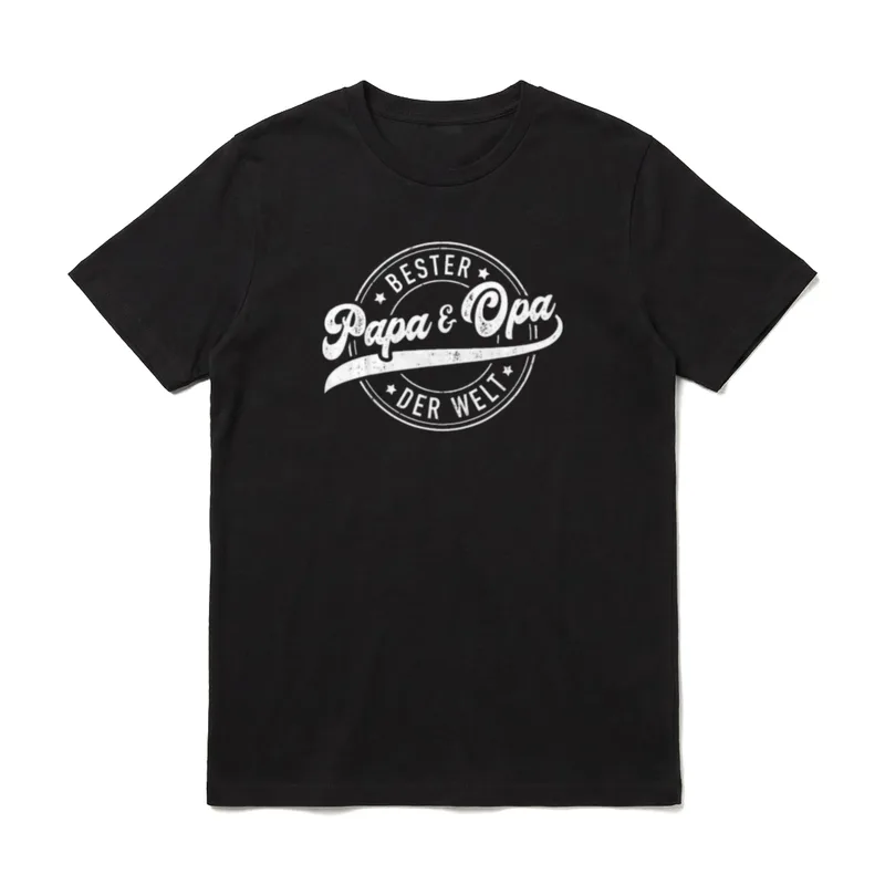 Bester Papa und Opa T-Shirt – Klassisches T-Shirt in Schwarz