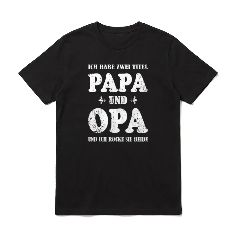 Papa und Opa Spruch T-Shirt – Klassisches T-Shirt in Schwarz