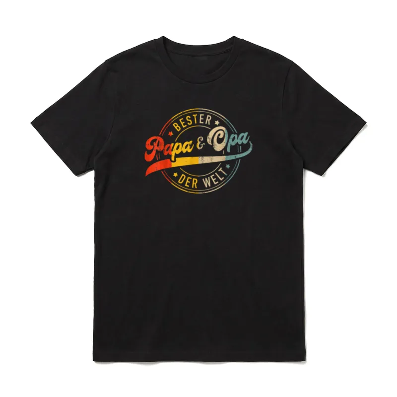 Bester Papa und Opa T-Shirt – Klassisches T-Shirt in Schwarz