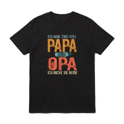 Ich hab zwei Titel T-Shirt – Klassisches T-Shirt in Schwarz