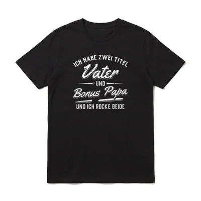 Ich habe zwei Titel T-Shirt – Klassisches T-Shirt in Schwarz