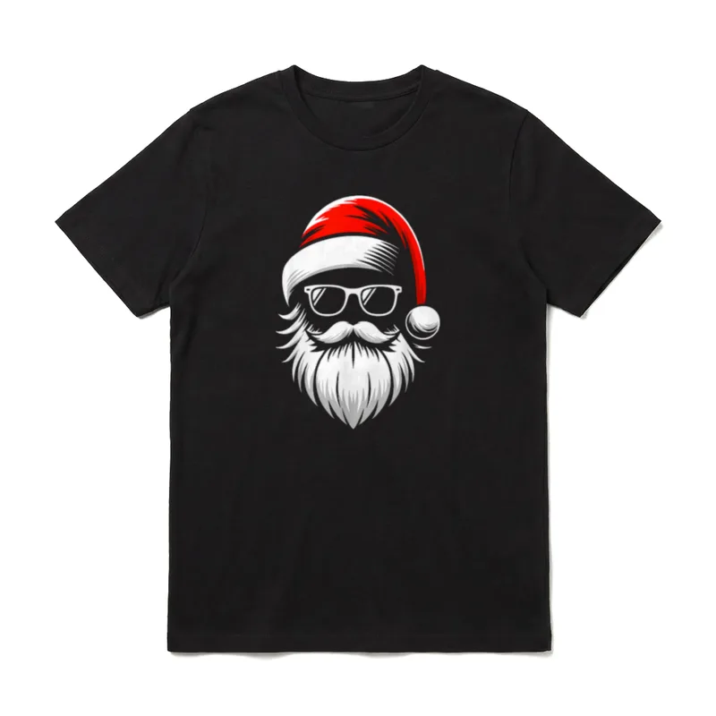 Weihnachtsmann Mütze Bart Santa T-Shirt – Klassisches T-Shirt in Schwarz