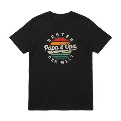 Bester Papa Und Opa T-Shirt – Klassisches T-Shirt in Schwarz