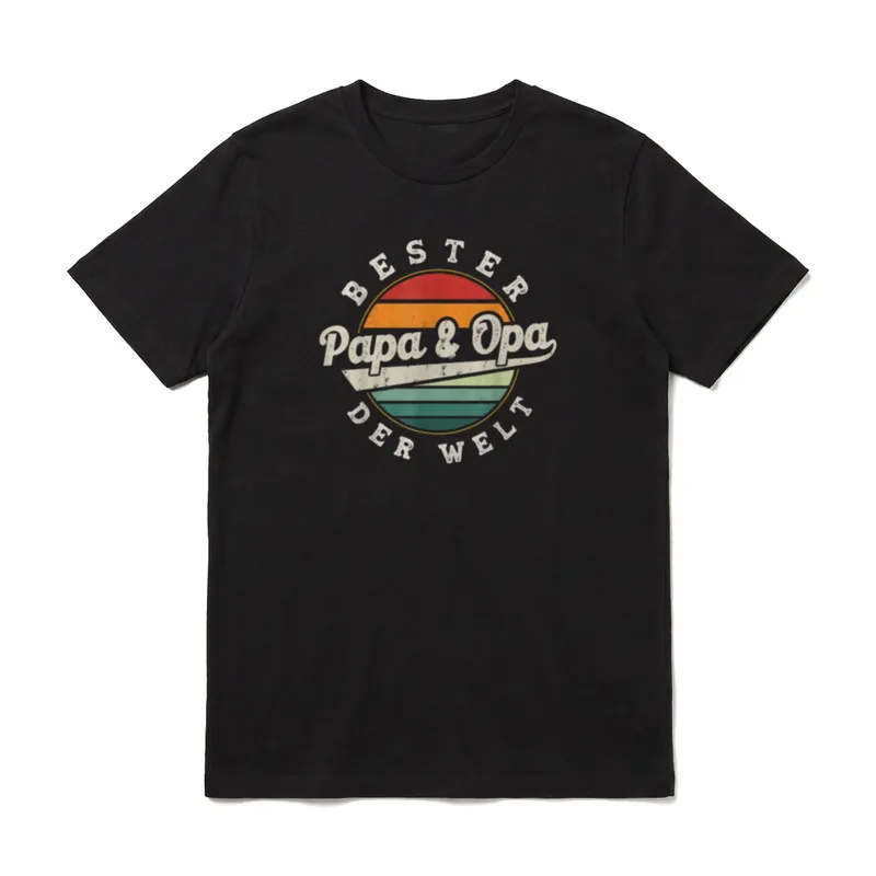 Bester Papa Und Opa T-Shirt – Klassisches T-Shirt in Schwarz