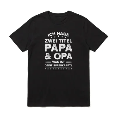 Ich habe zwei Titel T-Shirt – Klassisches T-Shirt in Schwarz