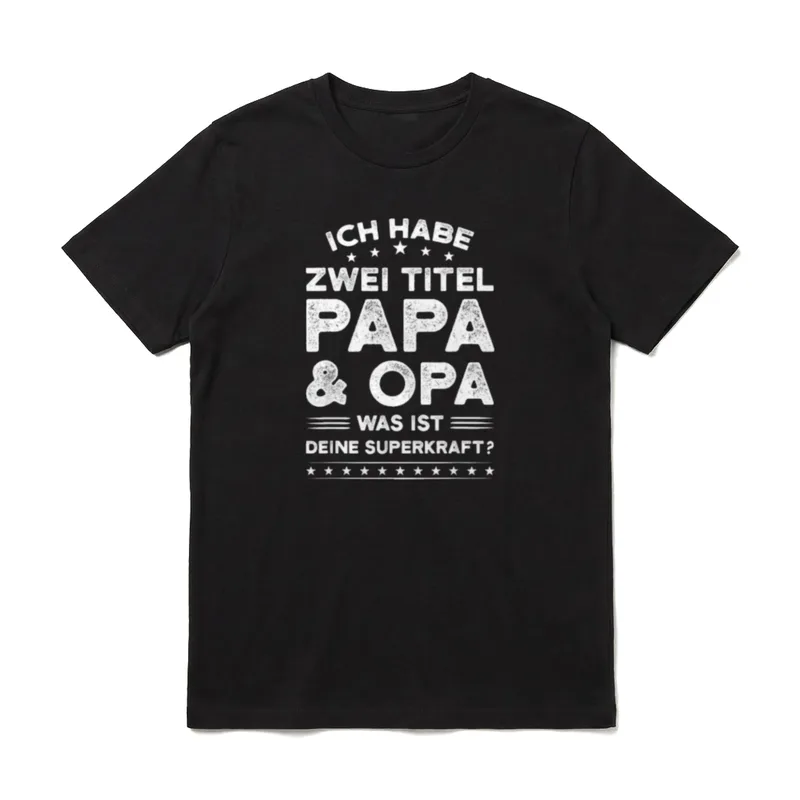 Ich habe zwei Titel T-Shirt – Klassisches T-Shirt in Schwarz