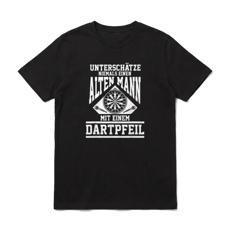Dartspieler Dartpfeil Papa Opa T-Shirt – Klassisches T-Shirt in Schwarz