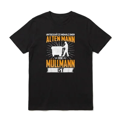 Müllabfuhr Spruch Müllauto Müllwagen T-Shirt – Klassisches T-Shirt in Schwarz