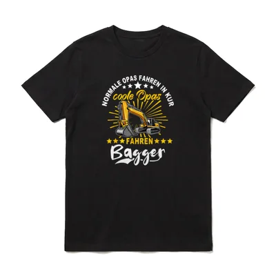 Baggerführer Grossvater Opa Baggerfahrer T-Shirt – Klassisches T-Shirt in Schwarz