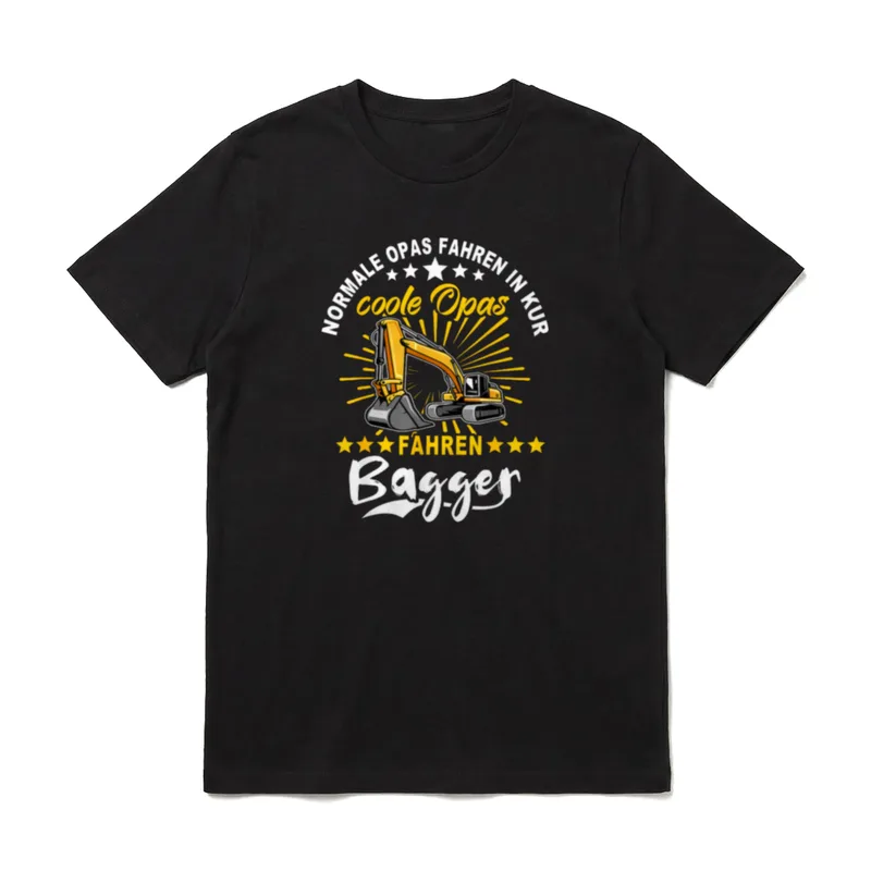 Baggerführer Grossvater Opa Baggerfahrer T-Shirt – Klassisches T-Shirt in Schwarz