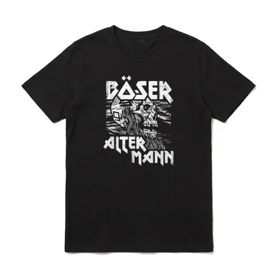 Böser Alter Mann Totenkopf T-Shirt – Klassisches T-Shirt in Schwarz