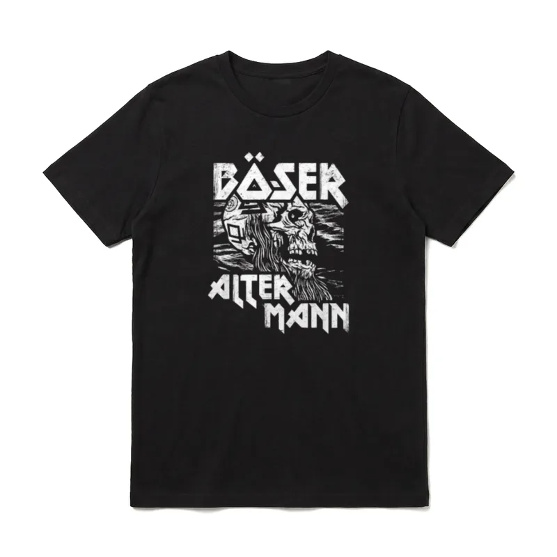 Böser Alter Mann Totenkopf T-Shirt – Klassisches T-Shirt in Schwarz