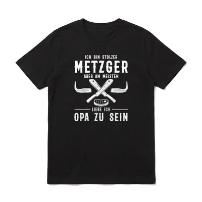 Opa Metzger Lustig Männer T-Shirt – Klassisches T-Shirt in Schwarz