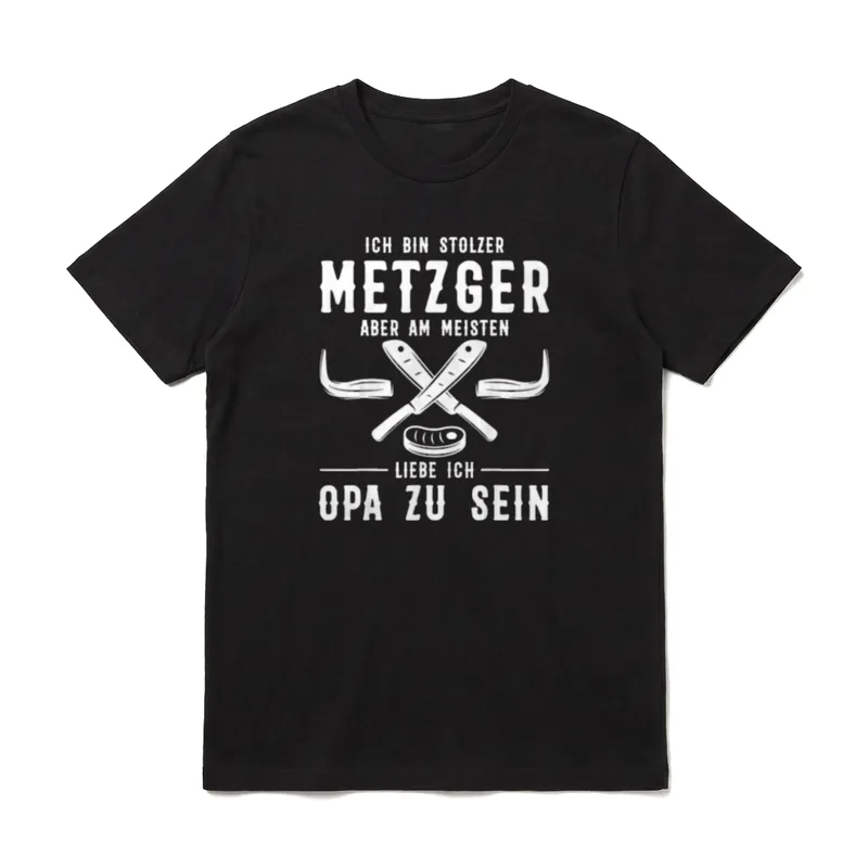 Opa Metzger Lustig Männer T-Shirt – Klassisches T-Shirt in Schwarz