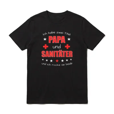 Ich habe zwei Titel T-Shirt – Klassisches T-Shirt in Schwarz