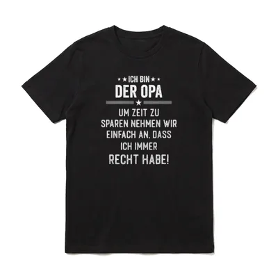 Großeltern Großvater Opa Geschenke T-Shirt – Klassisches T-Shirt in Schwarz