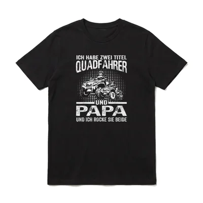Ich habe zwei Titel Quadfahrer T-Shirt – Klassisches T-Shirt in Schwarz