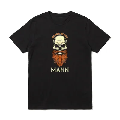 Böser Alter Mann Totenkopf Wikinger T-Shirt – Klassisches T-Shirt in Schwarz