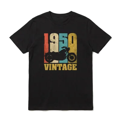 76. Geburtstag Biker Papa T-Shirt – Klassisches T-Shirt in Schwarz