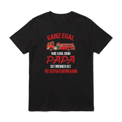 Papa Opa Feuerwehrmann Feuerwehrleute T-Shirt – Klassisches T-Shirt in Schwarz