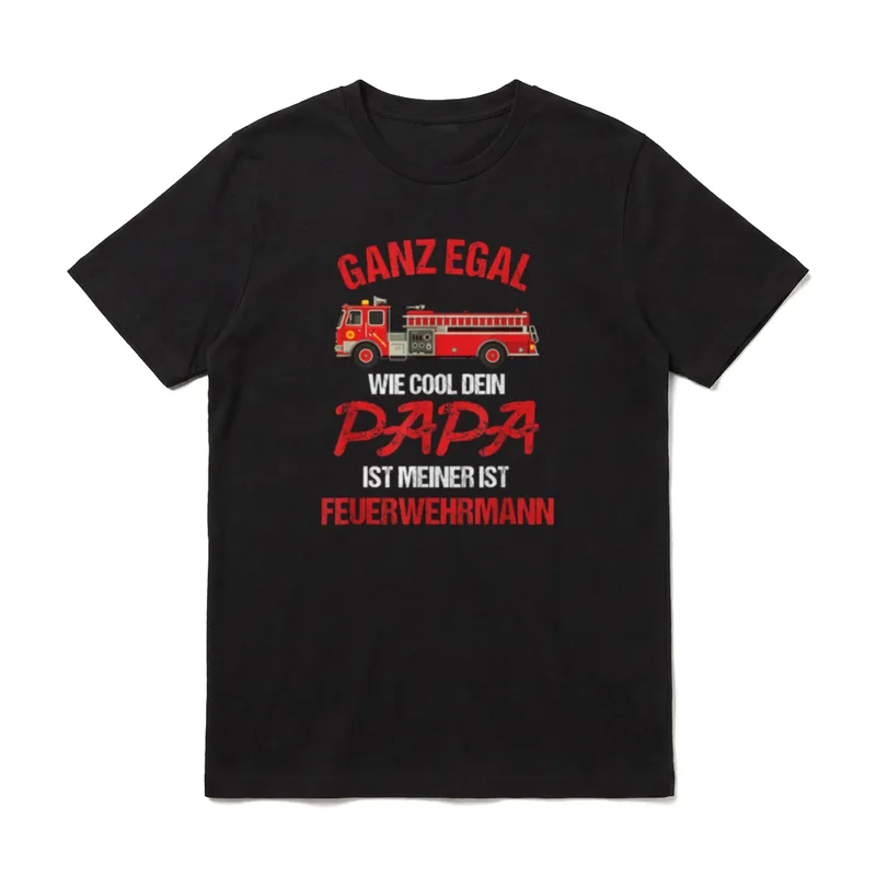 Papa Opa Feuerwehrmann Feuerwehrleute T-Shirt – Klassisches T-Shirt in Schwarz