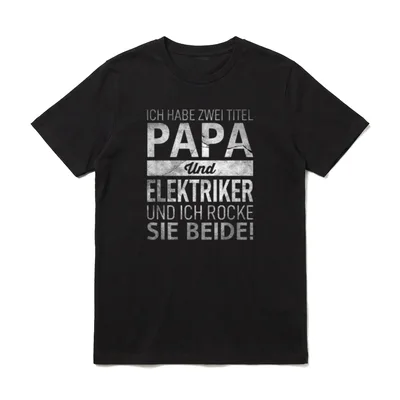 Ich habe Zwei Titel T-Shirt – Klassisches T-Shirt in Schwarz