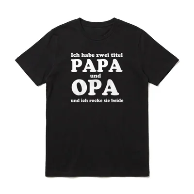 Ich habe zwei Titel T-Shirt – Klassisches T-Shirt in Schwarz