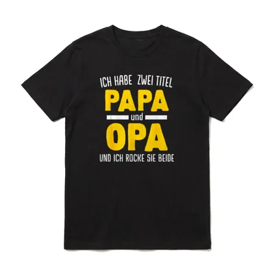 Papa und Opa Großvater Vatertag T-Shirt – Klassisches T-Shirt in Schwarz