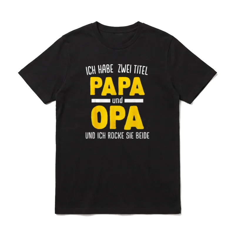 Papa und Opa Großvater Vatertag T-Shirt – Klassisches T-Shirt in Schwarz