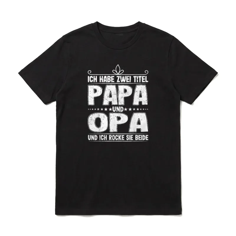 Sprüche für Papa Vatertag T-Shirt – Klassisches T-Shirt in Schwarz