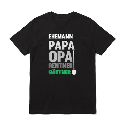 Ehemann Papa und Opa T-Shirt – Klassisches T-Shirt in Schwarz