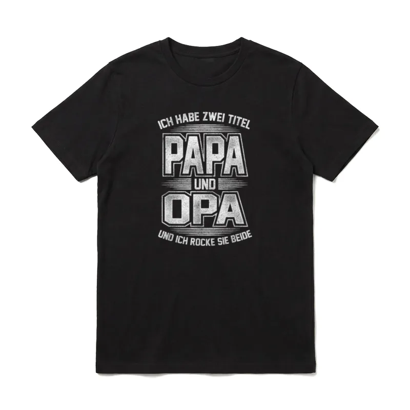 Opa Vatertag Lustig Papa T-Shirt – Klassisches T-Shirt in Schwarz