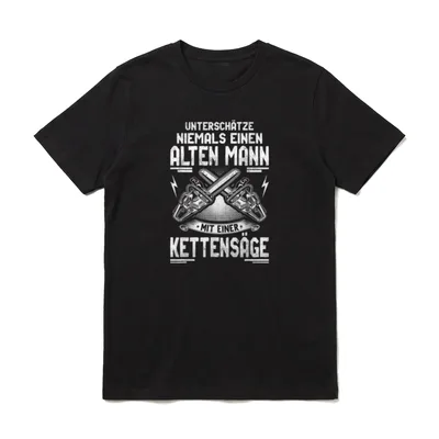 Kettensäge Forstwirt Wald Baumfäller T-Shirt – Klassisches T-Shirt in Schwarz