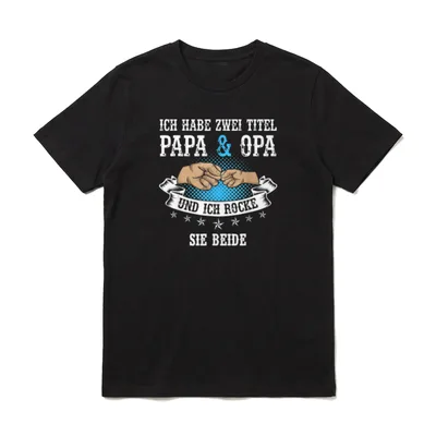 Lustiges cooles Papa Vater Opa T-Shirt – Klassisches T-Shirt in Schwarz