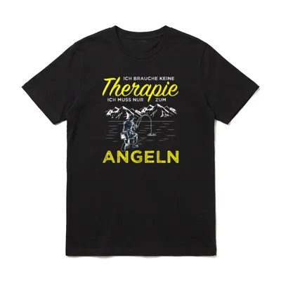 ANGELN THERAPIE Cooler Angel T-Shirt – Klassisches T-Shirt in Schwarz
