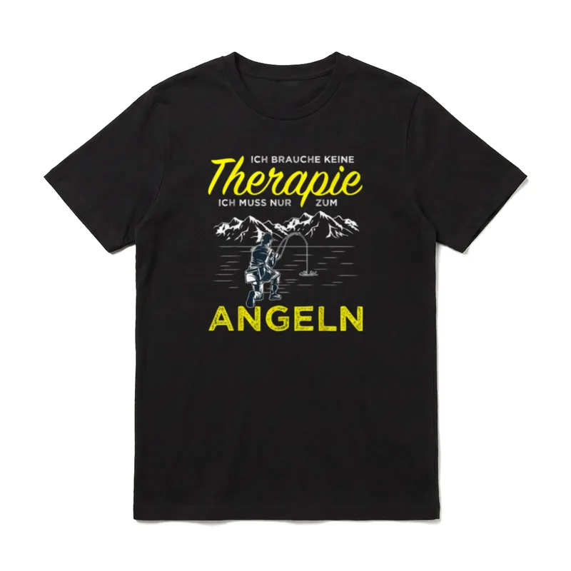 ANGELN THERAPIE Cooler Angel T-Shirt – Klassisches T-Shirt in Schwarz