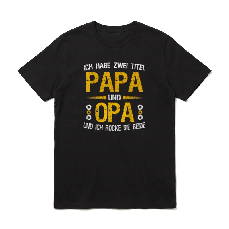 Ich habe zwei Titel T-Shirt – Klassisches T-Shirt in Schwarz