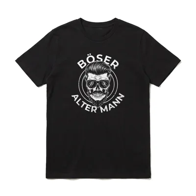 Böser Alter Mann Vater Papa & Opa – zwei Titel T-Shirt – Klassisches T-Shirt in Schwarz