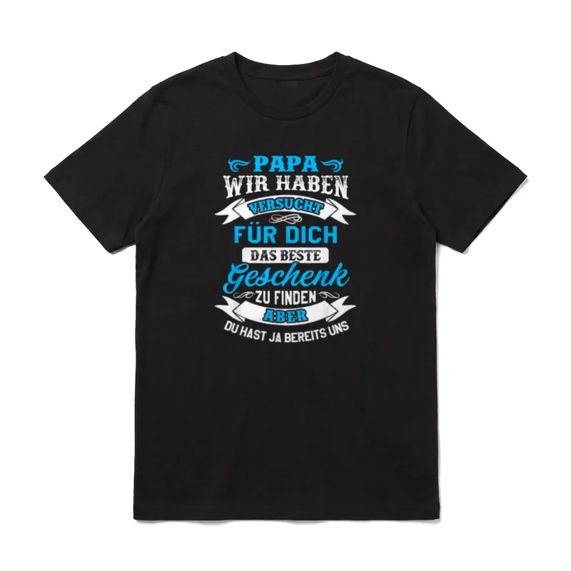 Vater Sohn T-Shirt Partnerlook – Klassisches T-Shirt in Schwarz