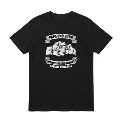 Vatertag T-Shirt Vater und Sohn – Klassisches T-Shirt in Schwarz