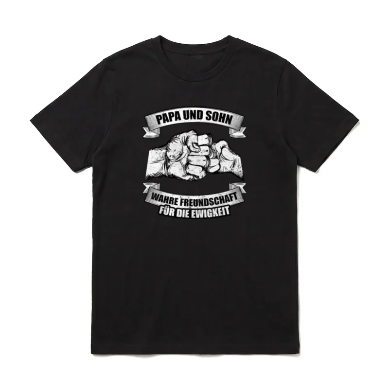Vatertag T-Shirt Vater und Sohn – Klassisches T-Shirt in Schwarz