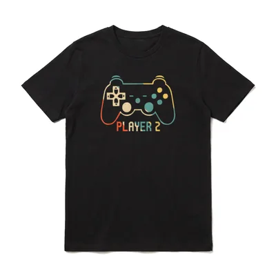 Vater Sohn Partnerlook Gamer Player T-Shirt – Klassisches T-Shirt in Schwarz