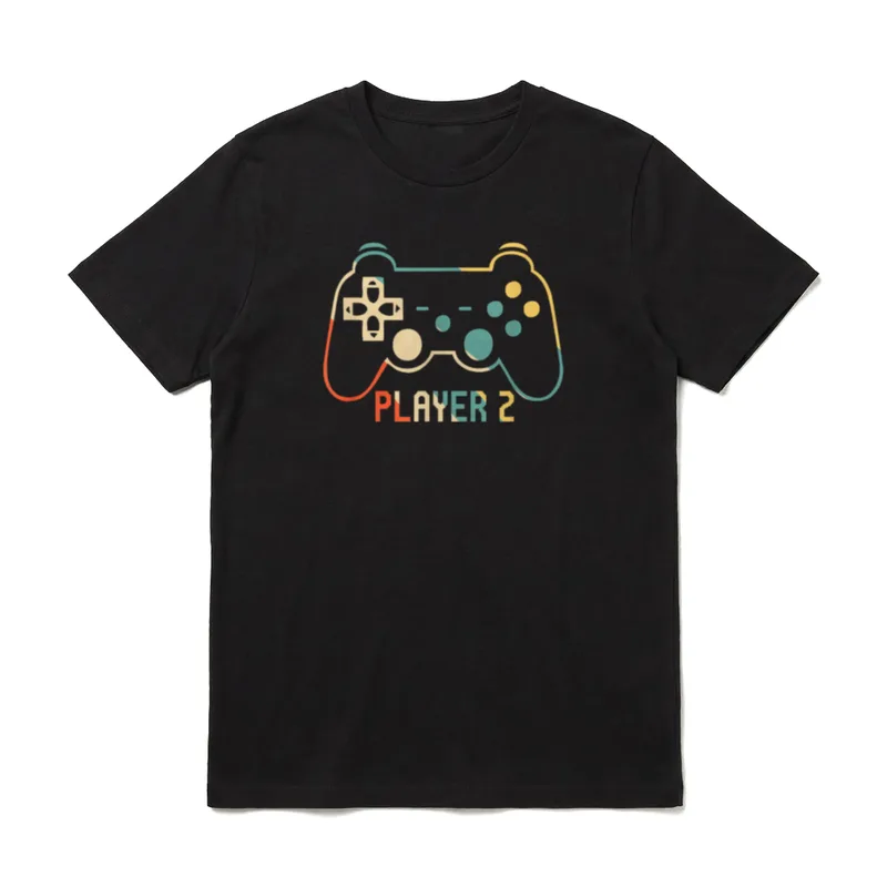 Vater Sohn Partnerlook Gamer Player T-Shirt – Klassisches T-Shirt in Schwarz