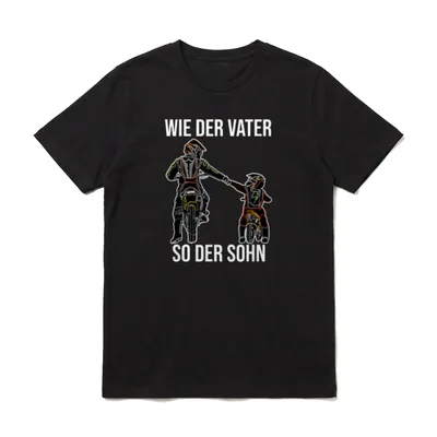 Wie der Vater so Papa & Sohn T-Shirt – Klassisches T-Shirt in Schwarz