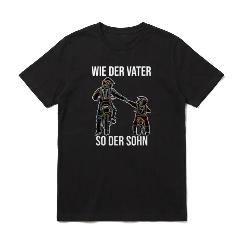 Wie der Vater so Papa & Sohn T-Shirt – Klassisches T-Shirt in Schwarz